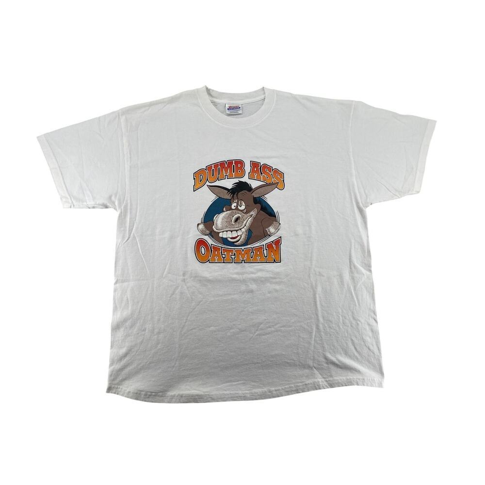 Vintage Dumb Ass Oatman Donkey Graphic T Shirt White XL Funny Tourist Tee